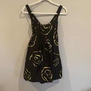 Black and green/yellow mini dress from INC 8P
